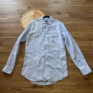Classic Light Blue Men's Button-Up Shirt